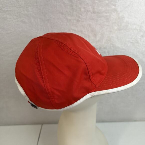 NIKE Adult FEATHERLIGHT DRI-FIT Tennis Golf Hat-Fiery Red Strapback Adjustable - Picture 5 of 12